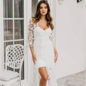 LE ROSE - PIPER BEADED FLORAL LACE MAXI - INCLUDES SLIP